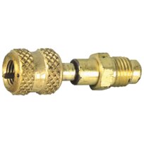Quick coupling w. schrader valve straight 10468A 7/16"UNFx3/16"SAE o/i