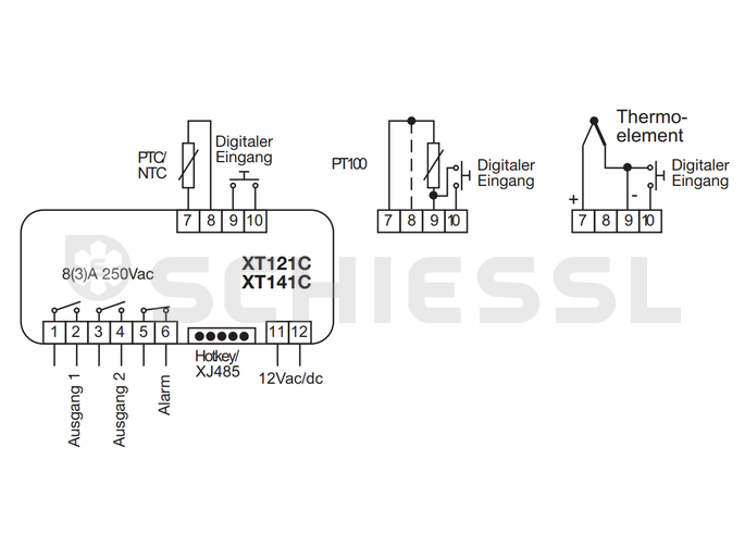 Dixell temperatur controller 2-steps &amp; neutral zone XT121C-5C0TU 230V