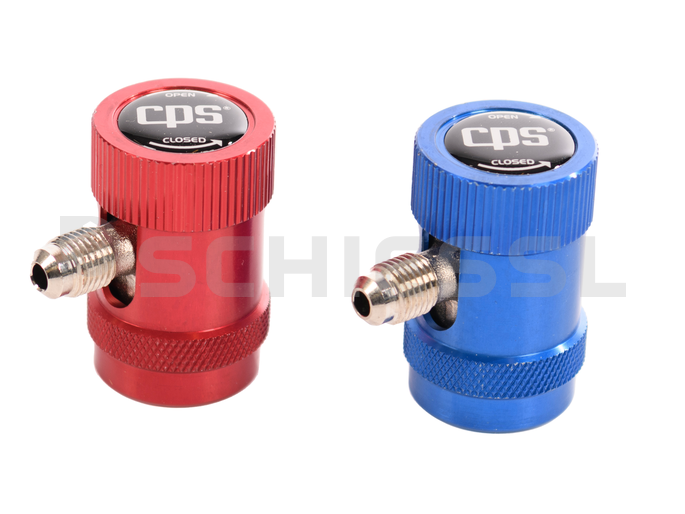 CPS automotive quick coupling QCH14-EU R134a 7/16''UNF HD (red)