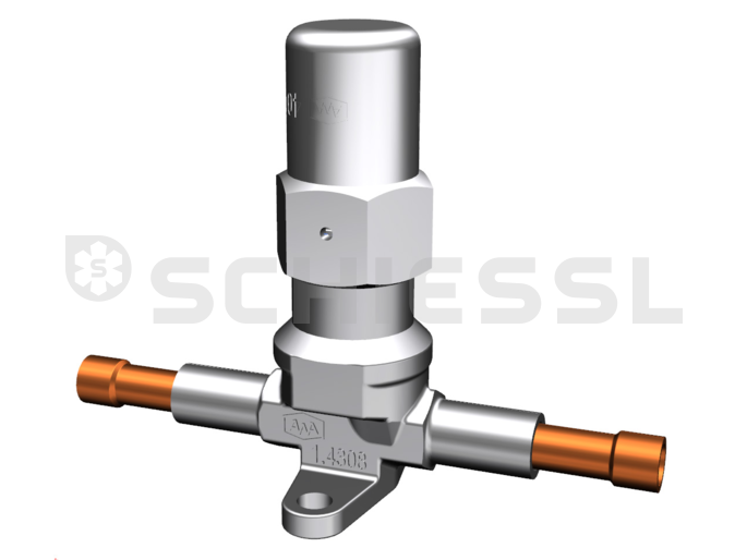 AWA shut-off valve series 881-2, stainless steel 12mm solder, 63bar