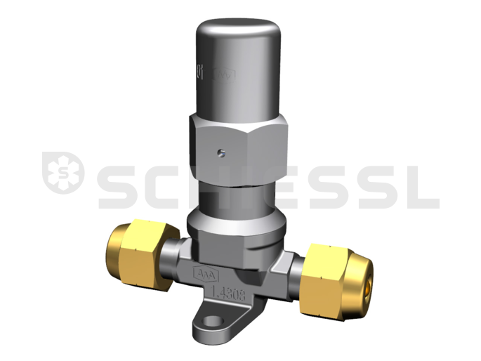 AWA shut-off valve series 881-3, stainless steel 16mm  7/8"UNF