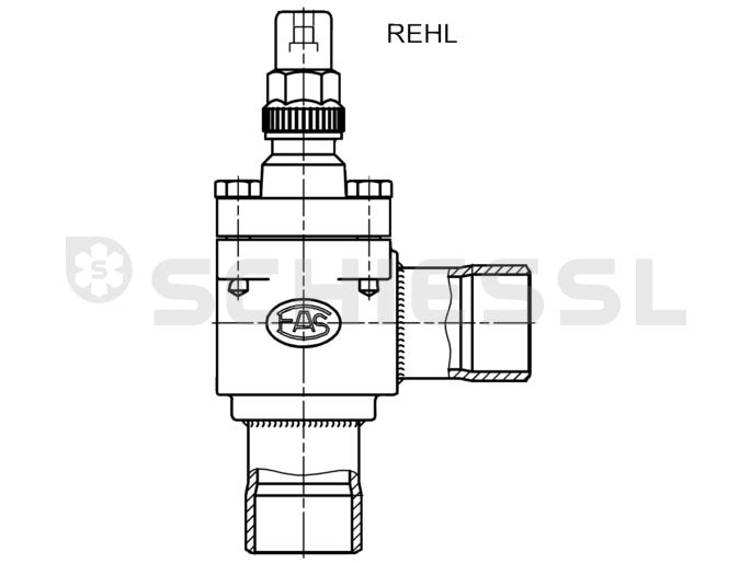 FAS shut-off check valve REHL 80  80mm solder