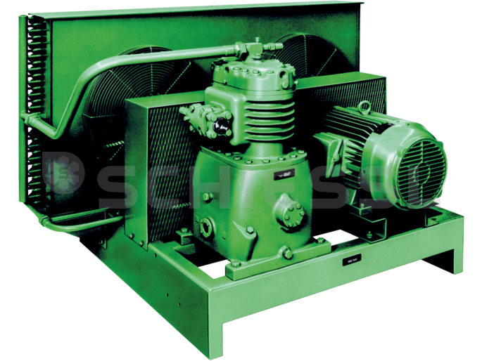 Bitzer unità di condensazione aperta raffreddata ad aria L40/IV Y con puleggia di motore e cinghia trapezoidale