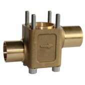 Danfoss bottom valve straight TE5 solder 16x22mm  067B4035