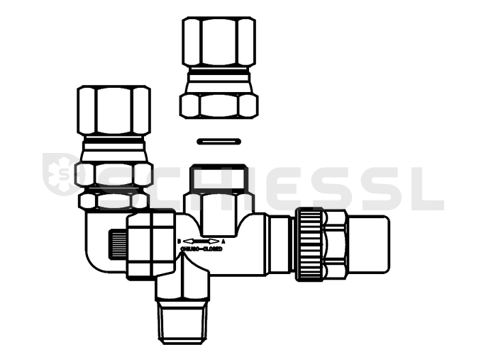 Pansaonic CO2 R744 Wechselventil PAW-CO2-CHANGE-O 3/8"NPT-3/8"NPT