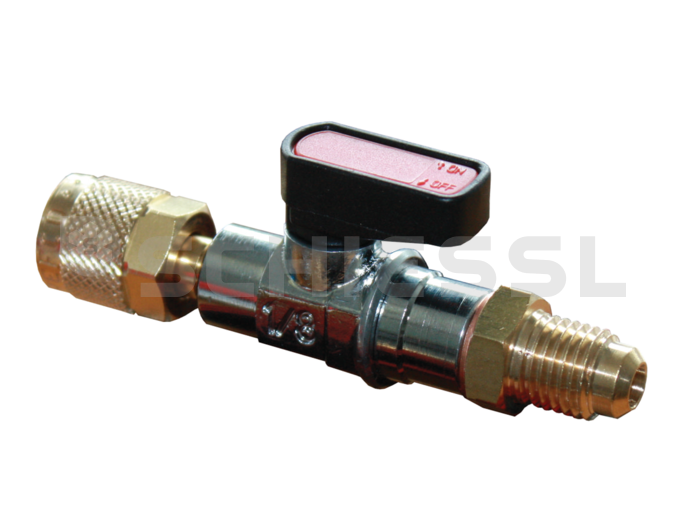 Refco ball valve for charging hoses CA-1/4''SAE-B blue