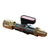 Refco ball valve for charging hoses CA-1/2''-20UNF-B blue