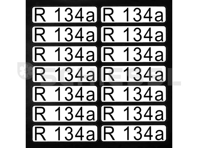 Stickers for direction arrows R134a (1 set = 14 pcs)