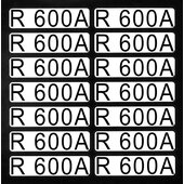 Stickers for direction arrows flammable R600A (1 set = 14 pcs) flammable
